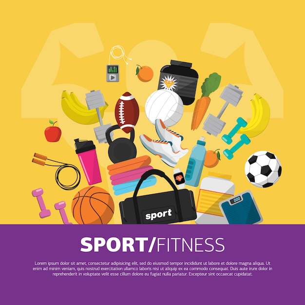 Sports equipment ,  flat icon