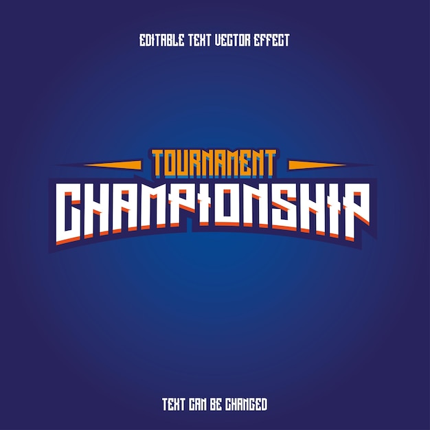 Sports or esports tournament editable text effect