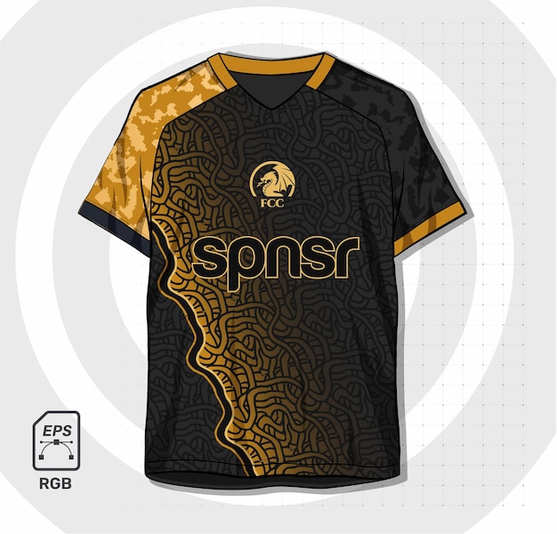 Vettore sport e esports modello di maglia a consistenza uniforme