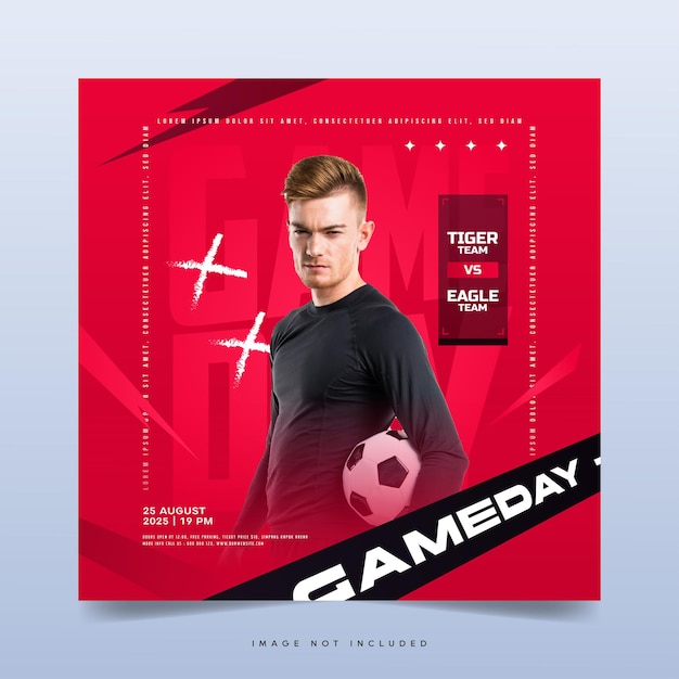 Vector sports event flyer template