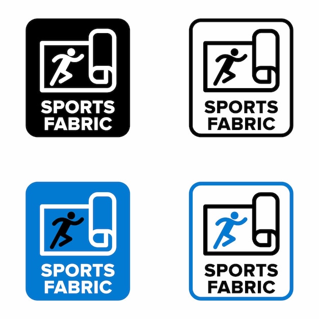 Sports Fabric vector information sign