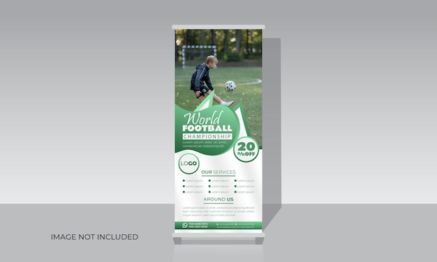 Sports game championship tournament roll up banner stand exhibition banner template