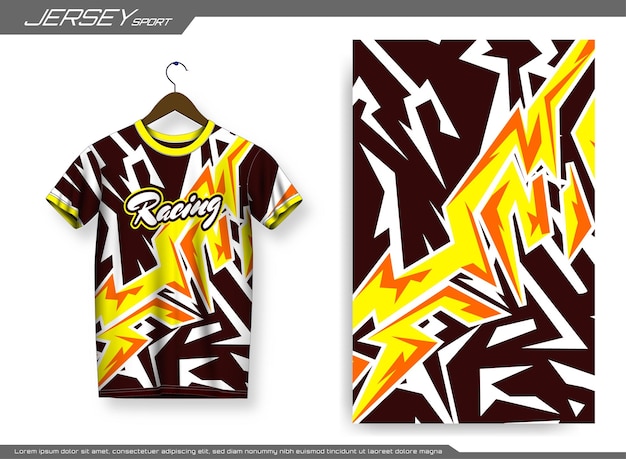 Sports geometric racing jersey design illustration