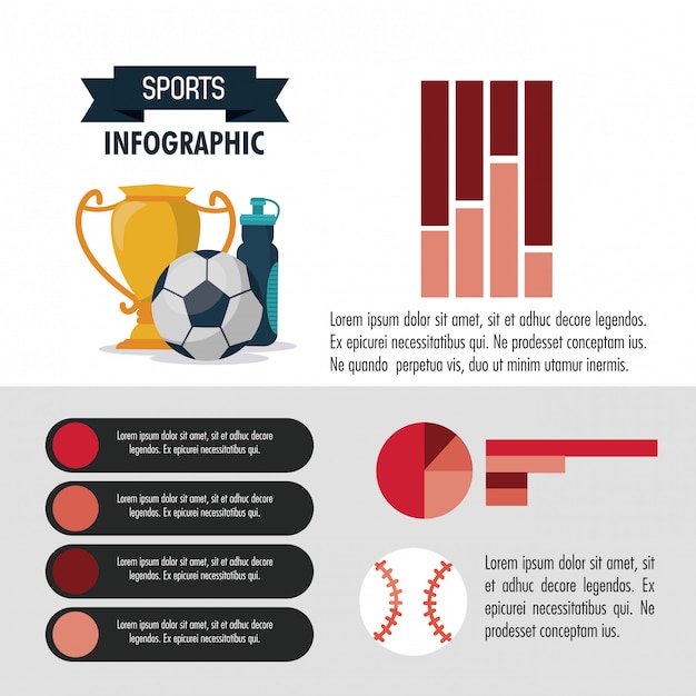 Sport infografica design colorato