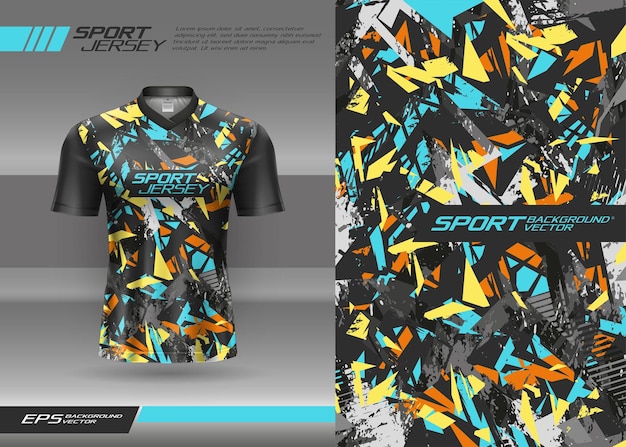 Vector sports jersey abstract texture design for sublimation football racing gaming motocross cycling