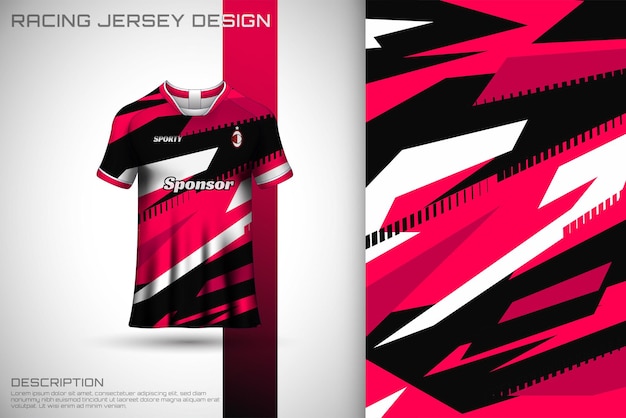 スポーツジャージとtシャツのテンプレートサッカーレースゲームジャージのスポーツデザインベクトル
