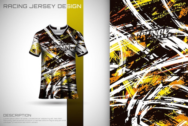 スポーツジャージとtシャツのテンプレートサッカーレースゲームジャージのスポーツデザインベクトル