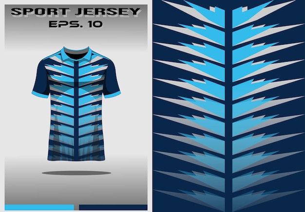 Sports jersey blue template for team uniforms soccer jersey racing