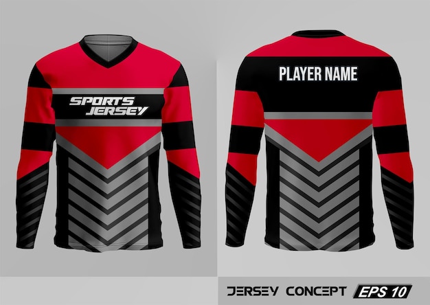 Premium Vector | Sports jersey design concept vector for download