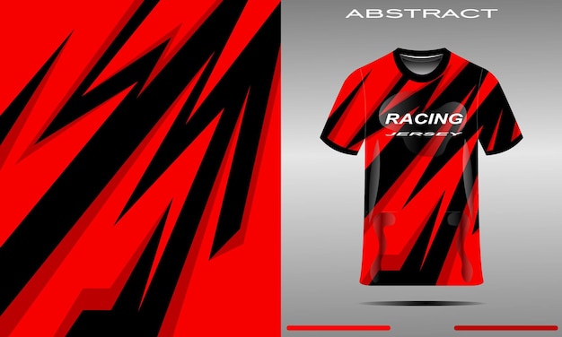 Sports jersey design for racing jersey cycling football game red
