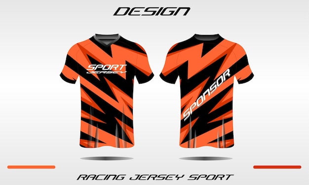 Maglia sportiva design per jersey da corsa, ciclismo, gioco di calcio, maglia da motocross, colore arancione