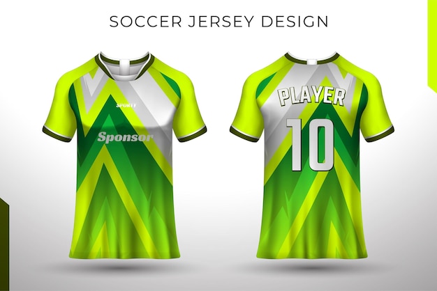 Sports jersey design t-shirt for racing, football, gaming, motocross, cycling. Mockup vector design