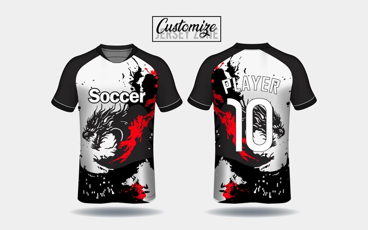 sports jersey design template mockup