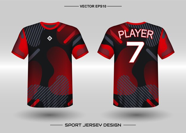 Premium Vector | Sports jersey design template for soccer team