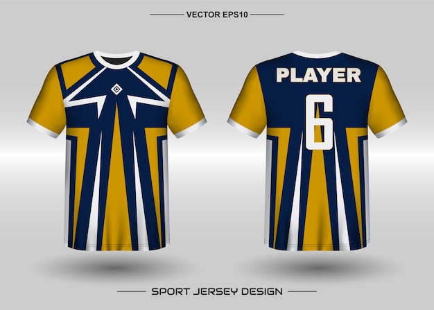 Sports jersey design template for soccer team