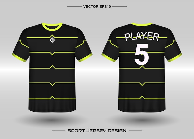 Sports jersey design template for soccer team