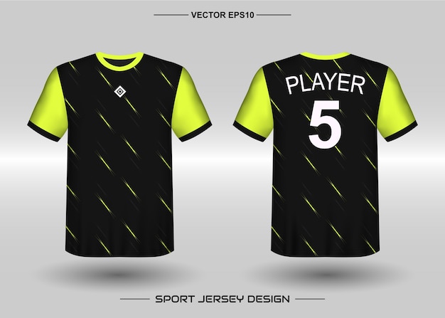 Sports jersey design template for soccer team