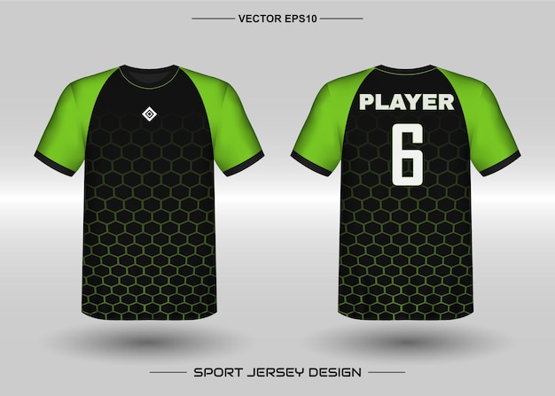 Sports jersey design template for soccer team