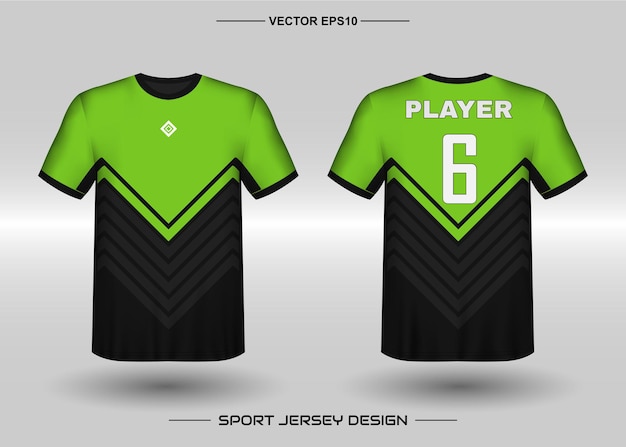 Sports jersey design template for soccer team