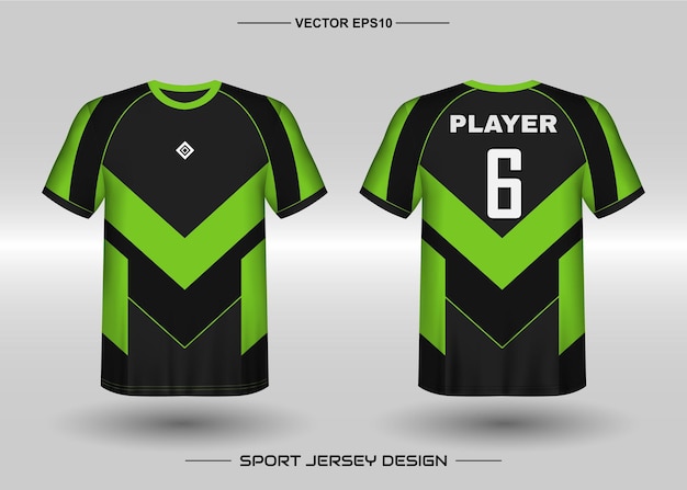 Sports jersey design template for soccer team