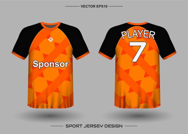 Vettore modello di progettazione di jersey sportivo per squadra di calcio