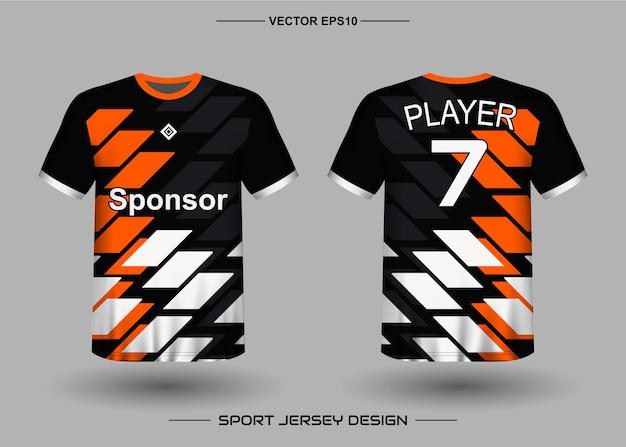 Sports jersey design template for soccer team