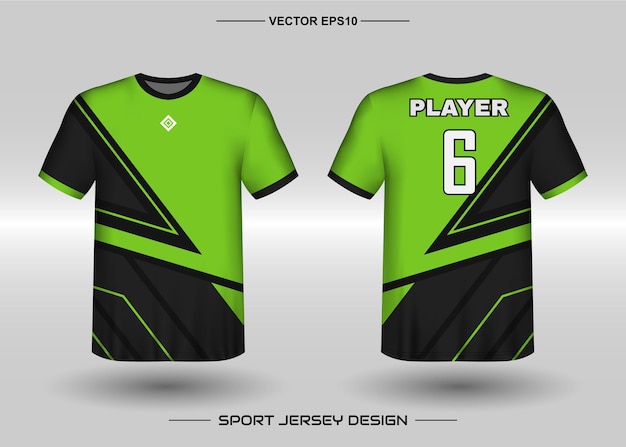 Sports jersey design template for soccer team