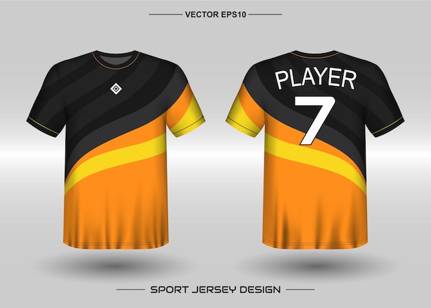 Sports jersey design template for soccer team