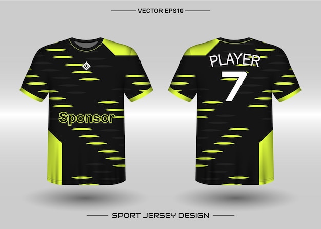 Sports jersey design template for soccer team