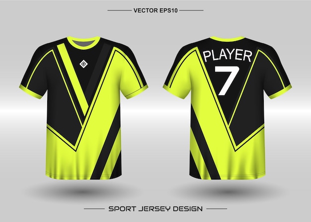 Sports jersey design template for soccer team