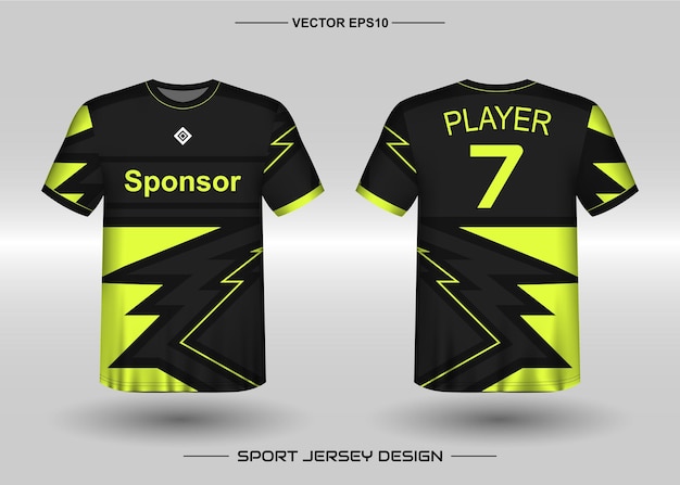 Premium Vector  Flyer & poster cover template with football jersey design.