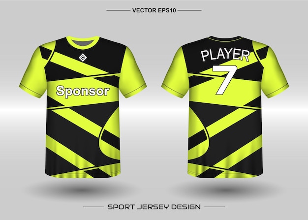 Sports jersey design template for soccer team