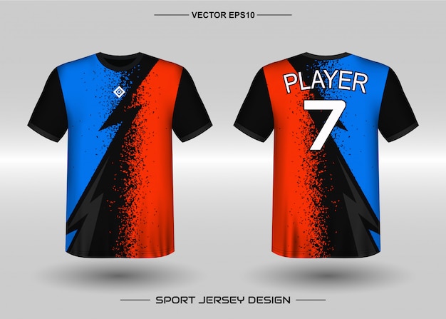 Sports jersey design template for soccer team