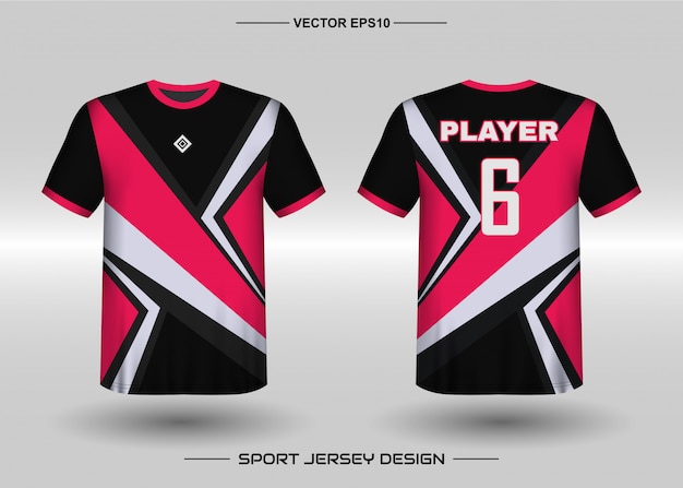 Sports jersey design template for soccer team