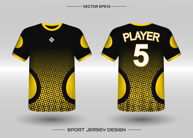 Sports jersey design template for soccer team