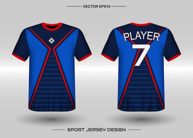 Sports jersey design template for soccer team
