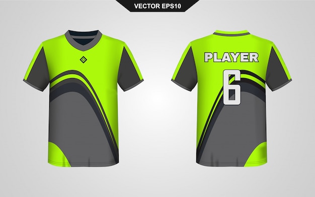 Sports jersey design template for team uniforms