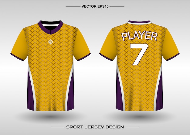 Sports jersey design template for team uniforms