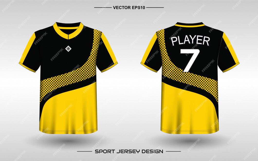 Premium Vector | Sports jersey design template for team uniforms