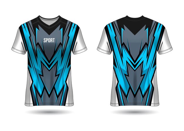 Sports jersey design template for team uniforms