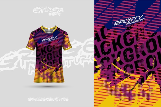 Sports jersey design vector Sports design for football racing gaming jersey Vector