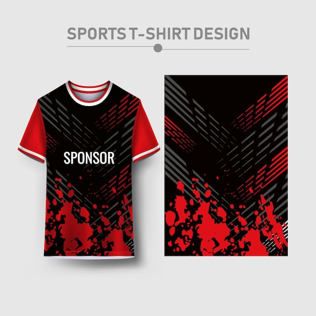 Disegno di maglie sportive e sfondo sportivo