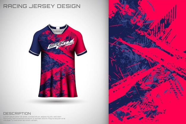 Sport jersey e t-shirt modello sport jersey design vector. design sportivo per il calcio.
