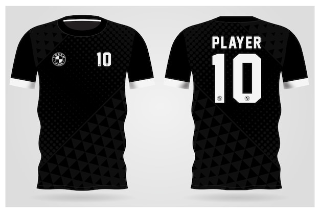 チームのユニフォームとサッカーのtシャツのデザインのスポーツジャージテンプレート