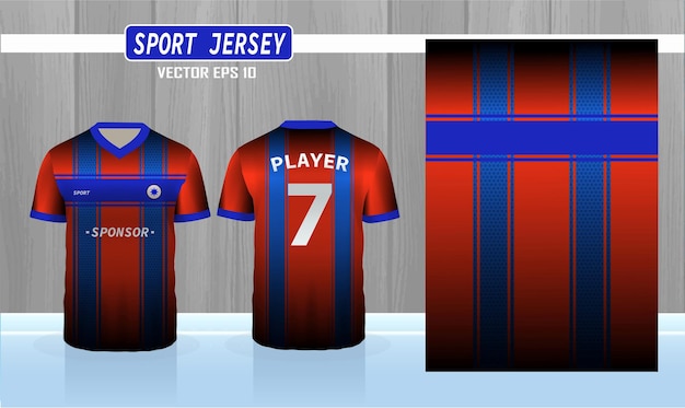 Sports jersey template for team uniforms can be used for badminton football in front and Back view