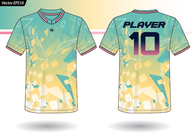 Sports jersey template for team uniforms