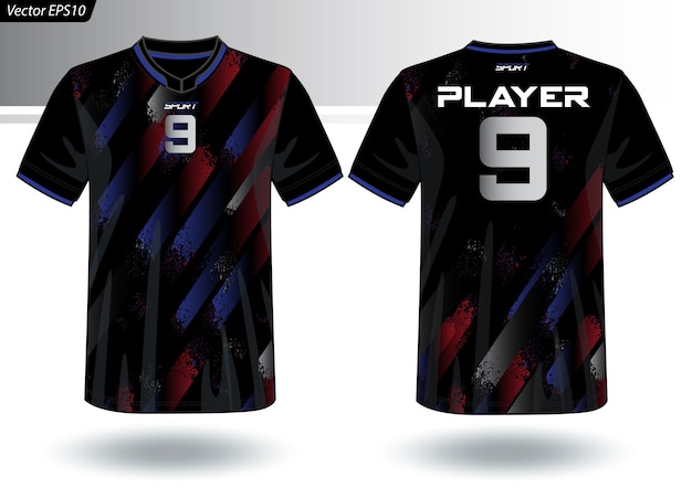 Sports jersey template for team uniforms