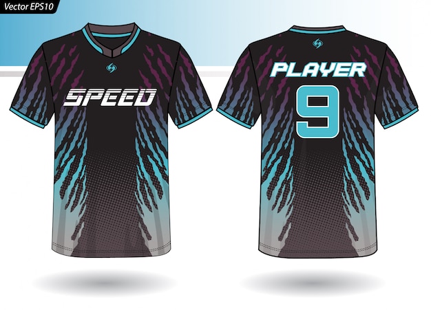 Vector sports jersey template for team uniforms