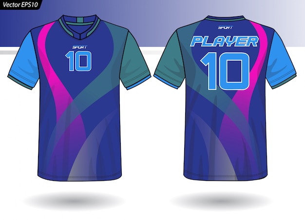 Sports jersey template for team uniforms