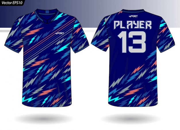 Vector sports jersey template for team uniforms